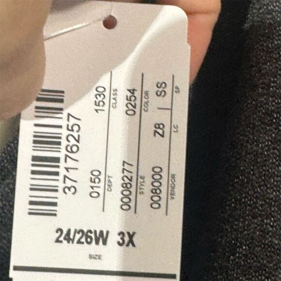 CJ Banks Women’s 3X 24/26W Charcoal Gray Jogger Pants NWT Soft Lounge Stretch - Picture 4 of 6